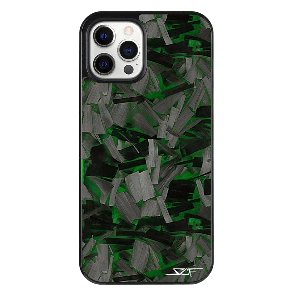 Kies-Motorsports Simply Carbon Fiber iPhone | Green Lava Forged Carbon Fiber Phone Case | CLASSIC Series