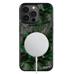 Kies-Motorsports Simply Carbon Fiber iPhone | Green Lava Forged Carbon Fiber Phone Case | CLASSIC Series