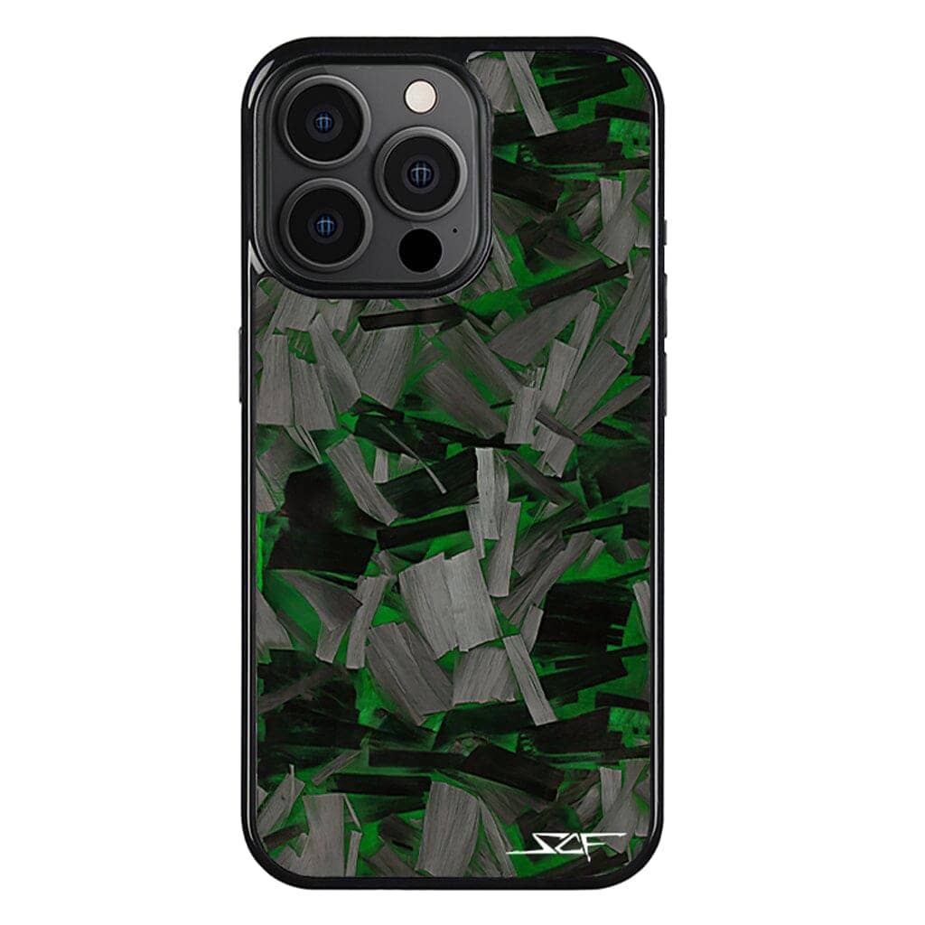Kies-Motorsports Simply Carbon Fiber iPhone | Green Lava Forged Carbon Fiber Phone Case | CLASSIC Series