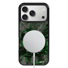 Kies-Motorsports Simply Carbon Fiber iPhone | Green Lava Forged Carbon Fiber Phone Case | CLASSIC Series