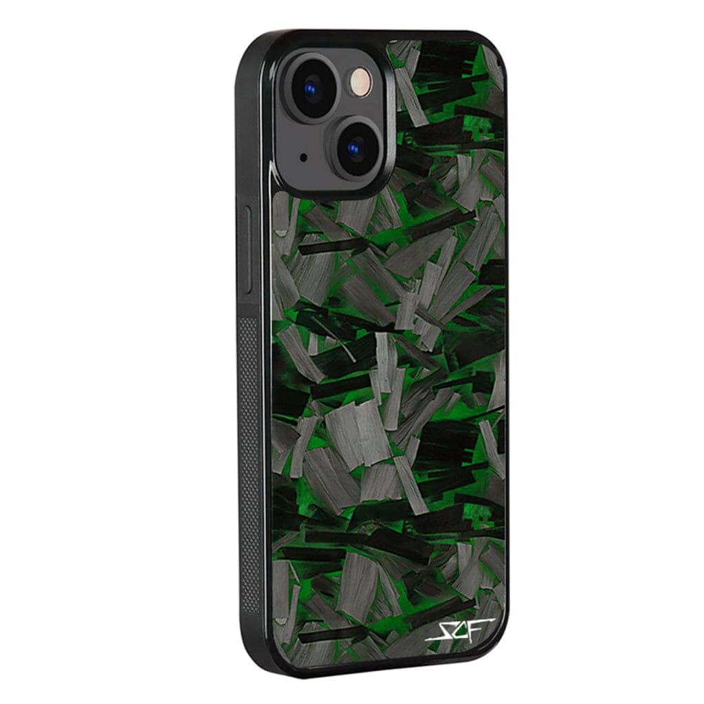 Kies-Motorsports Simply Carbon Fiber iPhone | Green Lava Forged Carbon Fiber Phone Case | CLASSIC Series iPhone 15 Plus
