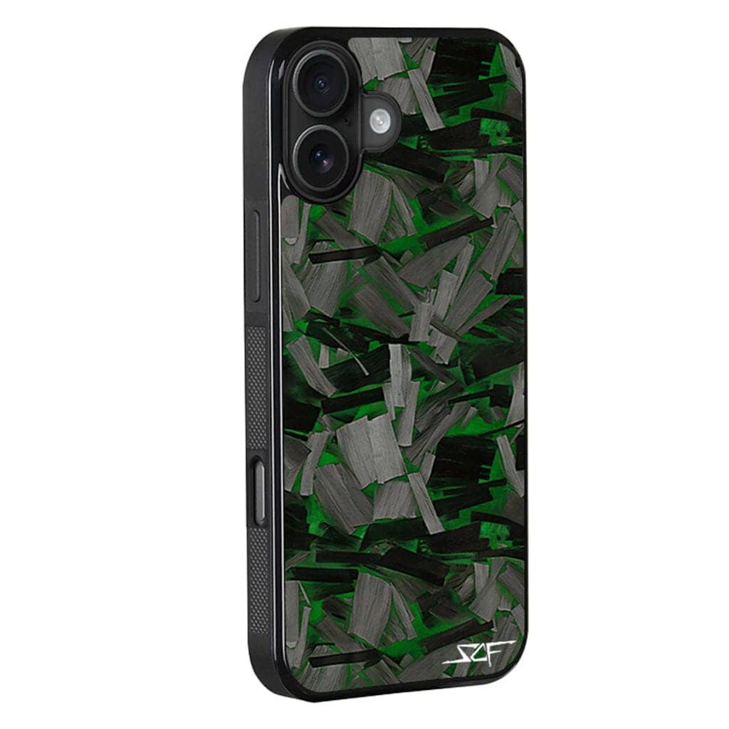 Kies-Motorsports Simply Carbon Fiber iPhone | Green Lava Forged Carbon Fiber Phone Case | CLASSIC Series iPhone 17