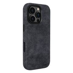 Kies-Motorsports Simply Carbon Fiber iPhone | Grey Alcantara Case | GHOST Series iPhone 16 Pro Max