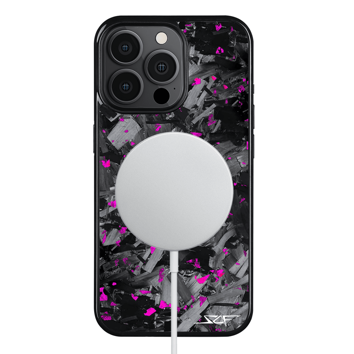 Kies-Motorsports Simply Carbon Fiber iPhone | Purple Flake Forged Chunk Carbon Fiber Case | CLASSIC Series