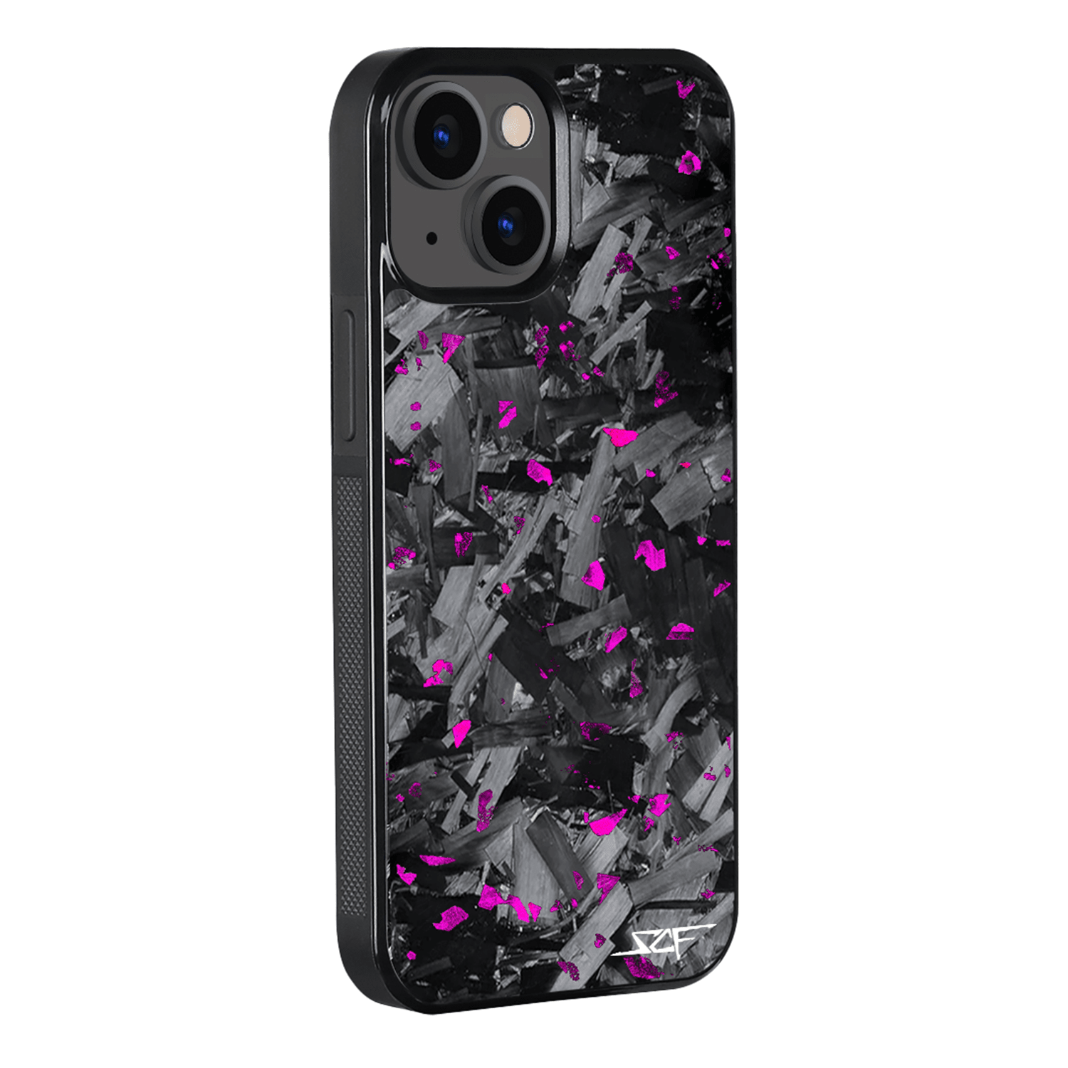 Kies-Motorsports Simply Carbon Fiber iPhone | Purple Flake Forged Chunk Carbon Fiber Case | CLASSIC Series iPhone 15 Plus