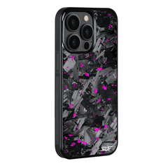 Kies-Motorsports Simply Carbon Fiber iPhone | Purple Flake Forged Chunk Carbon Fiber Case | CLASSIC Series iPhone 15 Pro Max
