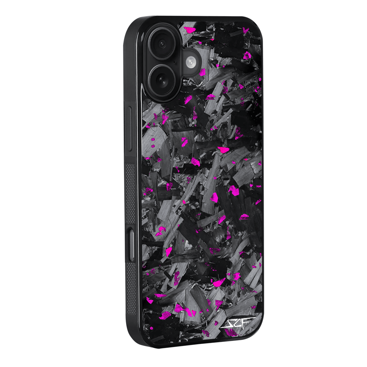 Kies-Motorsports Simply Carbon Fiber iPhone | Purple Flake Forged Chunk Carbon Fiber Case | CLASSIC Series iPhone 17