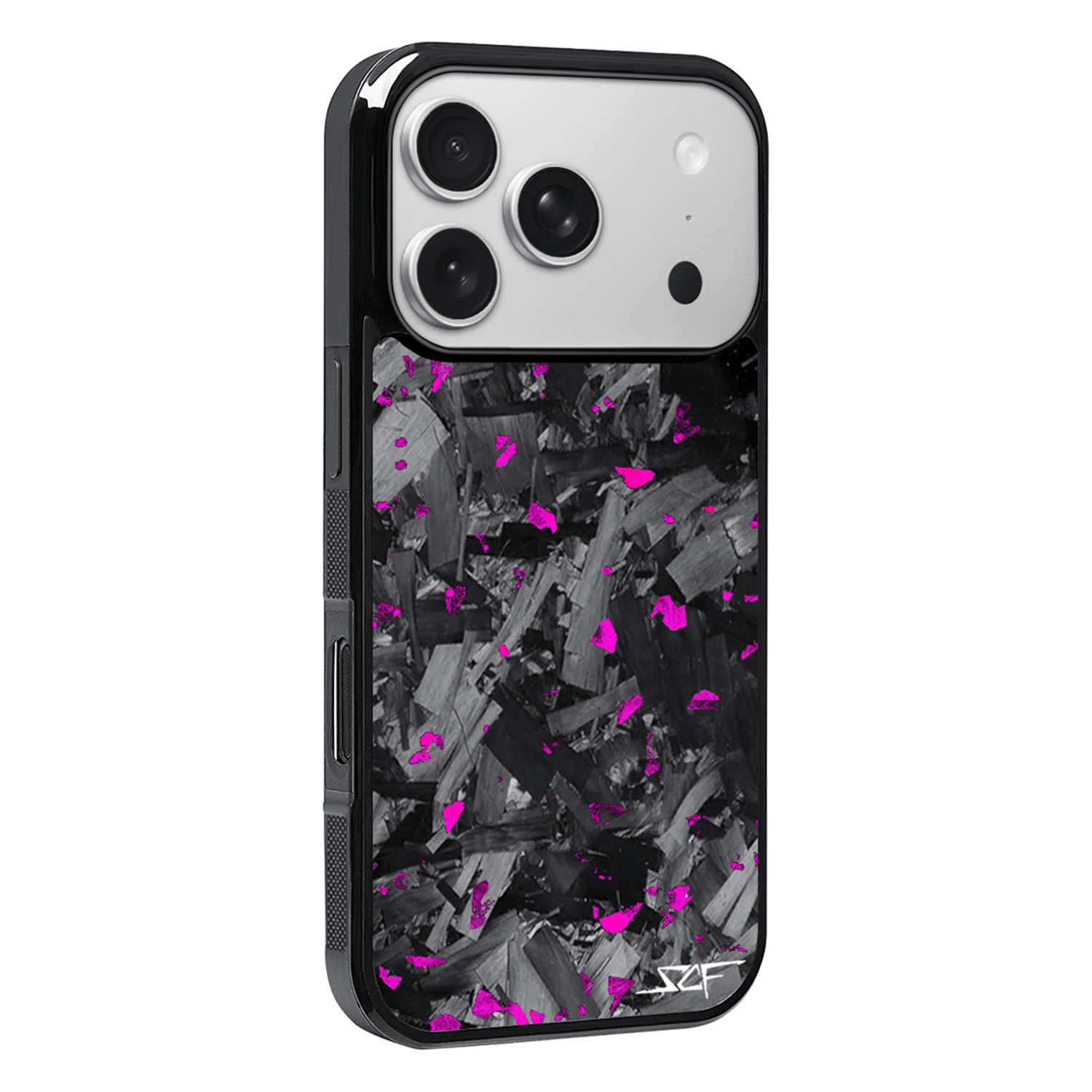 Kies-Motorsports Simply Carbon Fiber iPhone | Purple Flake Forged Chunk Carbon Fiber Case | CLASSIC Series iPhone 17 Pro Max