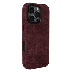Kies-Motorsports Simply Carbon Fiber iPhone | Red Alcantara Case | GHOST Series iPhone 16 Pro Max