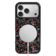 Kies-Motorsports Simply Carbon Fiber iPhone | Red Flake Forged Carbon Fiber Case | CLASSIC Series
