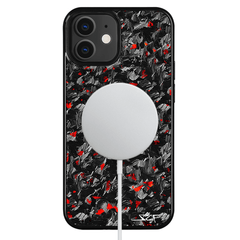 Kies-Motorsports Simply Carbon Fiber iPhone | Red Flake Forged Carbon Fiber Case | CLASSIC Series