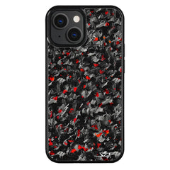Kies-Motorsports Simply Carbon Fiber iPhone | Red Flake Forged Carbon Fiber Case | CLASSIC Series