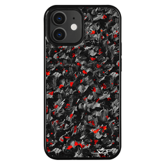 Kies-Motorsports Simply Carbon Fiber iPhone | Red Flake Forged Carbon Fiber Case | CLASSIC Series