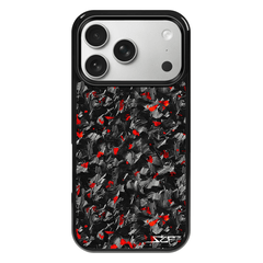 Kies-Motorsports Simply Carbon Fiber iPhone | Red Flake Forged Carbon Fiber Case | CLASSIC Series
