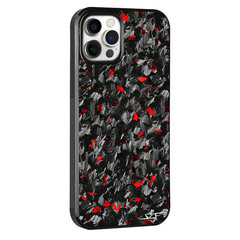 Kies-Motorsports Simply Carbon Fiber iPhone | Red Flake Forged Carbon Fiber Case | CLASSIC Series iPhone 12 Pro Max