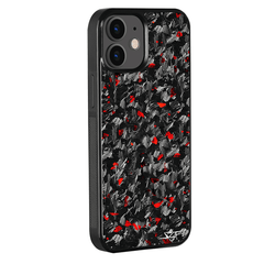 Kies-Motorsports Simply Carbon Fiber iPhone | Red Flake Forged Carbon Fiber Case | CLASSIC Series iPhoner 12