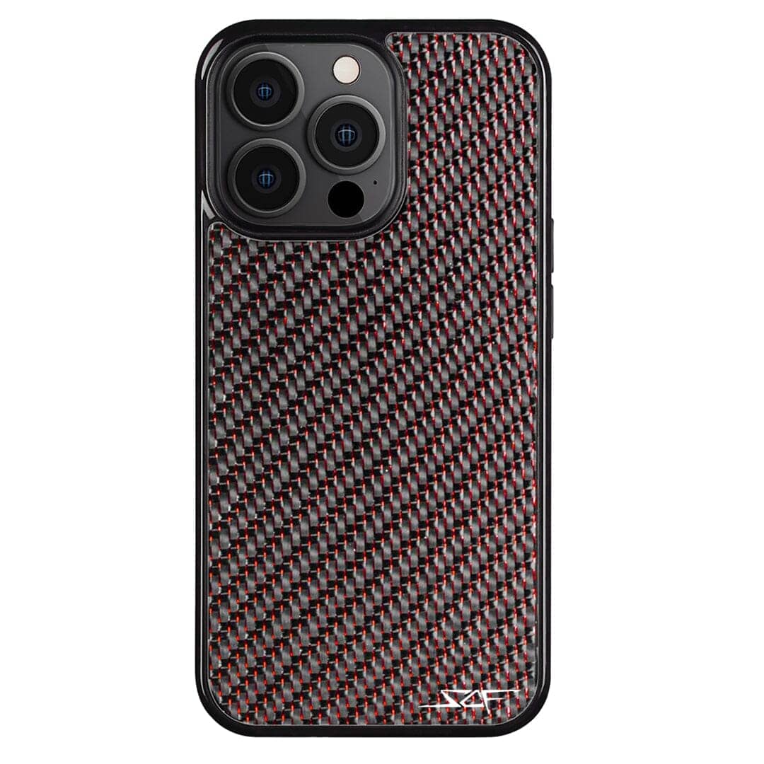 Kies-Motorsports Simply Carbon Fiber iPhone | Red Lace Carbon Fiber Case | CLASSIC Series