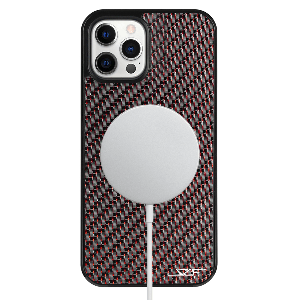 Kies-Motorsports Simply Carbon Fiber iPhone | Red Lace Carbon Fiber Case | CLASSIC Series