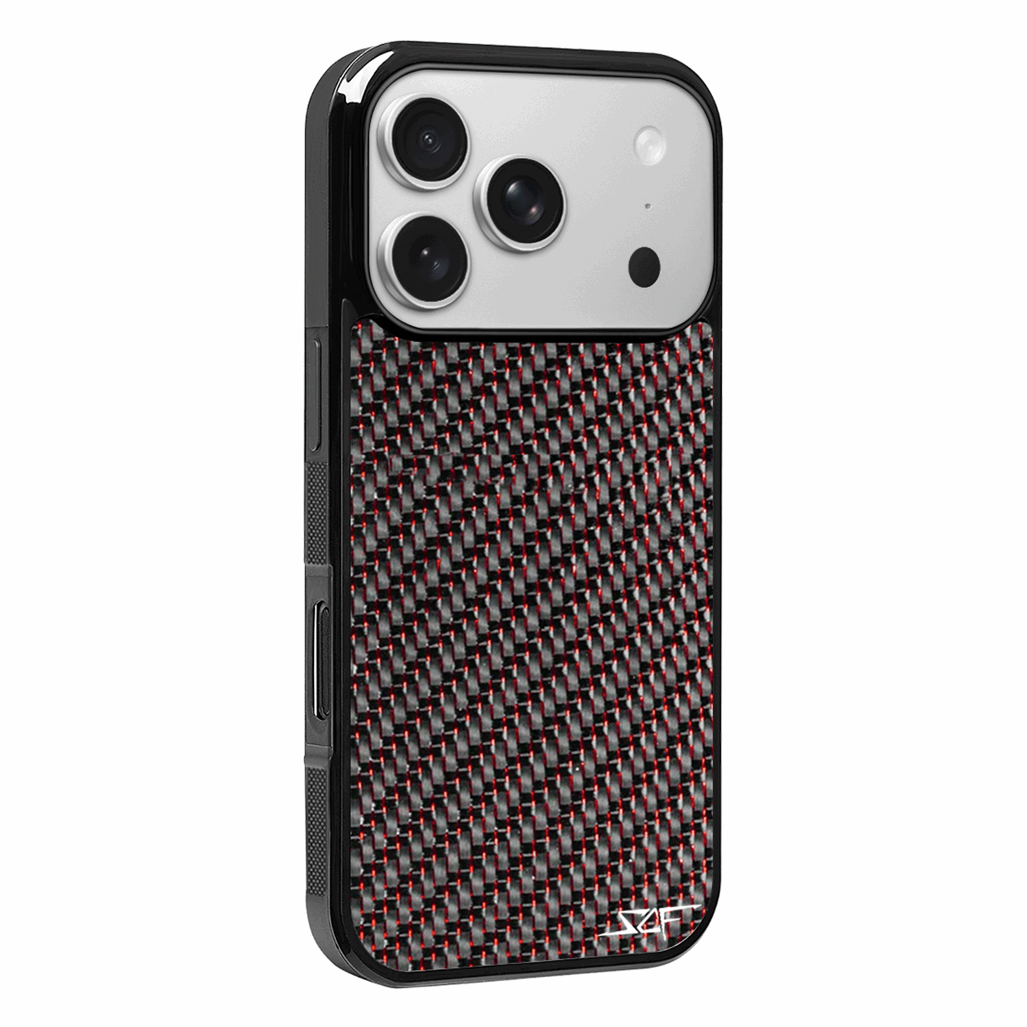 Kies-Motorsports Simply Carbon Fiber iPhone | Red Lace Carbon Fiber Case | CLASSIC Series iPhone 17 Pro Max