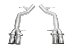 Kies-Motorsports Soul Performance BMW F06 / F12 / F13 M6 Resonated Muffler Bypass Exhaust 3.5" Straight Cut Single Wall Tips - (Brushed)