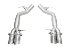 Kies-Motorsports Soul Performance BMW F10 M5 Resonated Muffler Bypass Exhaust 3.5" Slash Cut Single Wall Tips - (Brushed)