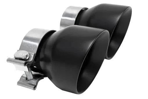 Kies-Motorsports Soul Performance Porsche 718 GT4 / Spyder / GTS Cayman Bolt On Exhaust Tips Dual Wall Slash Cut / Jet Hot Ceramic Matte Black