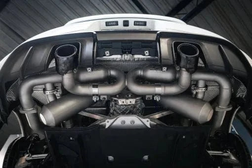 Kies-Motorsports Soul Performance Porsche 718 GT4 / Spyder / GTS Cayman Race Exhaust (Resonated) - Reuse Factory Tips Reuse OEM / Reuse OEM