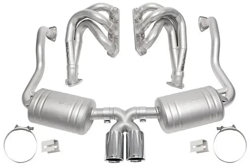 Kies-Motorsports Soul Performance Porsche 986 Boxster (2000-2004) Competition Exhaust Package Dual Wall Chrome Dual Wall Chrome / Polished Chrome