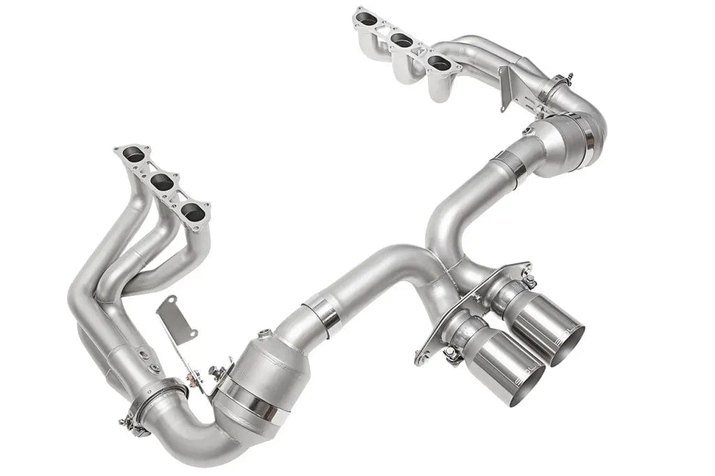 Kies-Motorsports Soul Performance SOUL 2022 Porsche 992 GT3 Catted Exhaust System - 4in Straight Cut Sig. Satin Tips