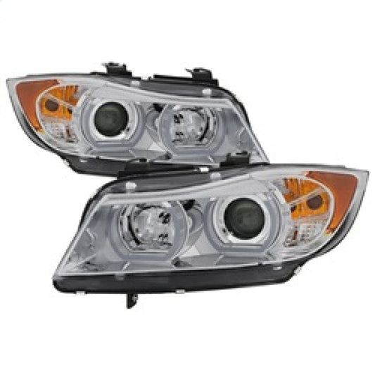 Kies-Motorsports SPYDER Spyder BMW E90 3-Series 06-08 4DR V2 Headlights - HID Only - Chrome PRO-YD-BMWE9005V2-AFSHID-C
