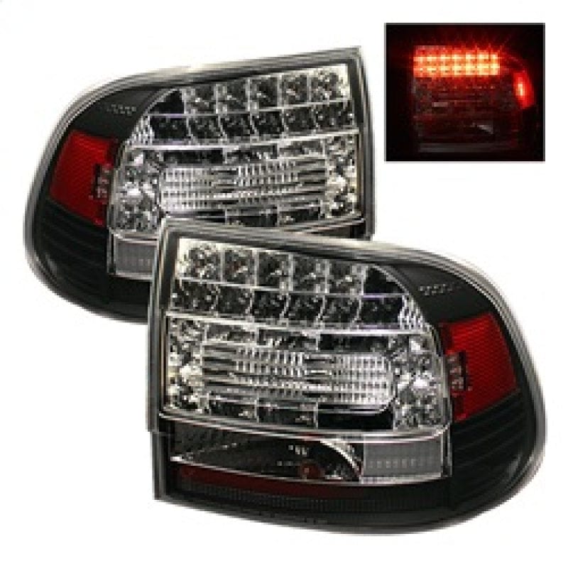 Kies-Motorsports SPYDER Spyder Porsche Cayenne 03-07 LED Tail Lights Black ALT-YD-PCAY03-LED-BK