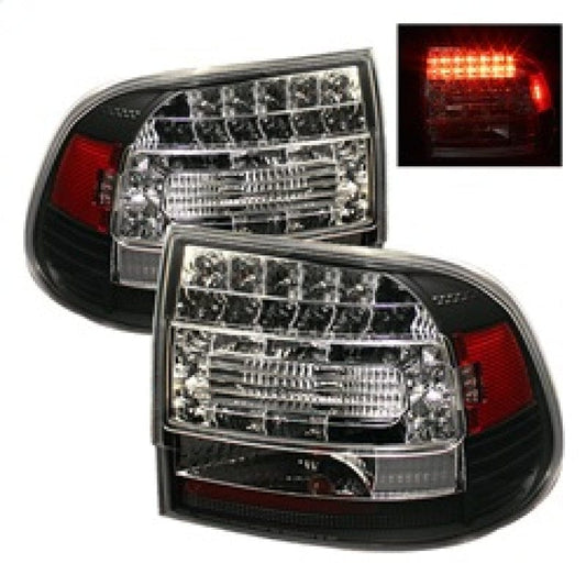 Kies-Motorsports SPYDER Spyder Porsche Cayenne 03-07 LED Tail Lights Black ALT-YD-PCAY03-LED-BK
