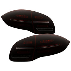 Kies-Motorsports SPYDER Spyder Porsche Cayenne 958 11-14 LED Tail Lights - Sequential Signal - Red Smoke