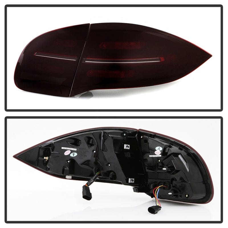 Kies-Motorsports SPYDER Spyder Porsche Cayenne 958 11-14 LED Tail Lights - Sequential Signal - Red Smoke