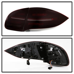 Kies-Motorsports SPYDER Spyder Porsche Cayenne 958 11-14 LED Tail Lights - Sequential Signal - Red Smoke