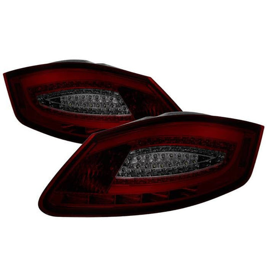 Kies-Motorsports SPYDER xTune 05-08 Porsche Boxster (987) LED Tail Lights - Red Smoke (ALT-ON-P98705-LED-RS)