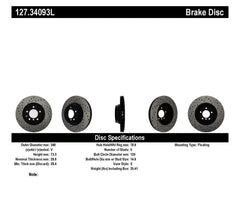 Kies-Motorsports Stoptech StopTech 07-09 BMW 335 (E90/E92/E93) Slotted & Drilled Left Front Rotor