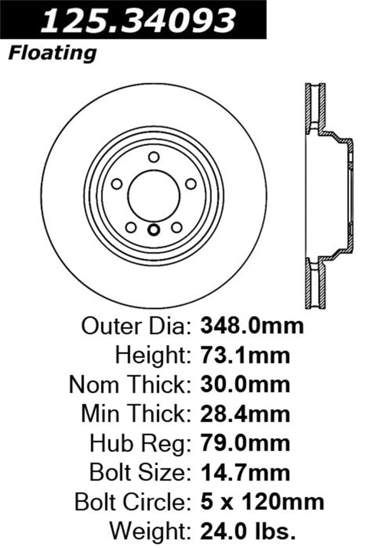Kies-Motorsports Stoptech Stoptech 07-09 BMW 335 Series Front Premium High Carbon Cryo Brake Rotor