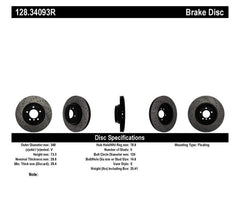 Kies-Motorsports Stoptech StopTech 07-10 BMW 335i Cross Drilled Right Front Rotor