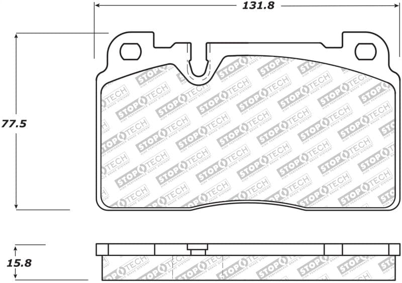 Kies-Motorsports Stoptech StopTech 07-15 Audi Q7 Street Select Brake Pads - Front