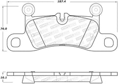 Kies-Motorsports Stoptech StopTech 11-17 Volkswagen Touareg Street Performance Rear Brake Pads