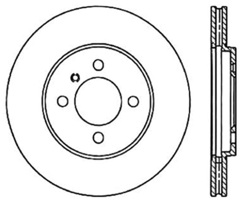 Kies-Motorsports Stoptech StopTech 84-91 BMW 3-Series Cryo Slotted Front Left Sport Brake Rotor