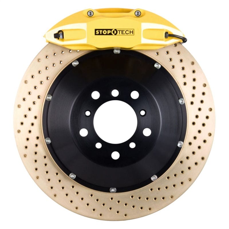 Kies-Motorsports Stoptech StopTech BBK 14-15 BMW M3 / M4 Rear Yellow ST-40 Calipers 380x32 Zinc Drilled Rotors