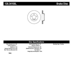 Kies-Motorsports Stoptech StopTech Drilled Sport Brake Rotor