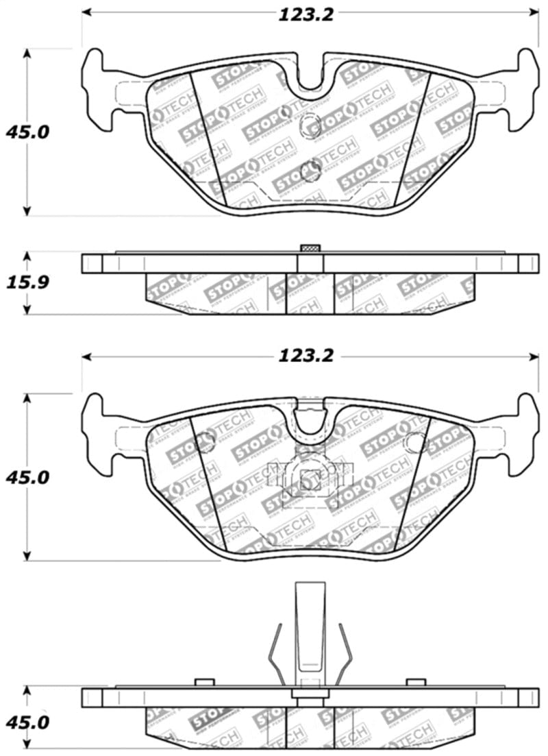Kies-Motorsports Stoptech StopTech Performance 01-02 BMW Z3 / 03-09 Z4 / 10/90-07 3 Series / 99-09 Saab 9-5 Rear Brake Pads