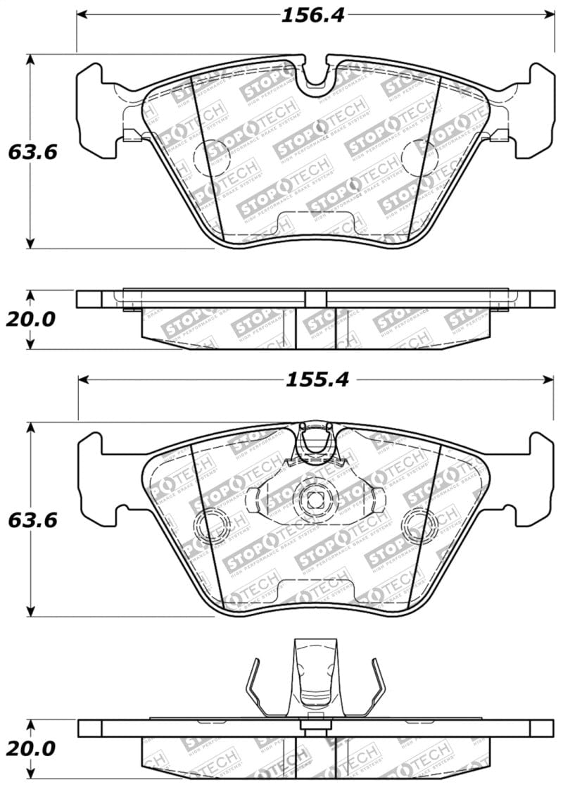 Kies-Motorsports Stoptech StopTech Performance 04-09 BMW X3 (E38) / 06-09 Z4 3.0Si (E86) / 00-07 330 Series Front Brake Pads