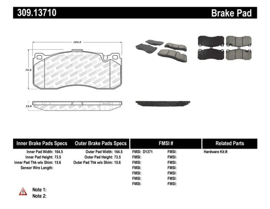 Kies-Motorsports Stoptech StopTech Performance 08-09 BMW 128i/135i Coupe Front Brake Pads