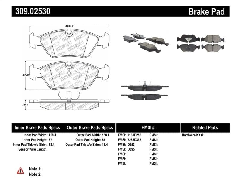 Kies-Motorsports Stoptech StopTech Performance Brake Pads