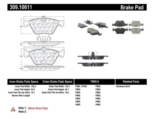 Kies-Motorsports Stoptech StopTech Performance Brake Pads