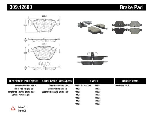 Kies-Motorsports Stoptech StopTech Performance Brake Pads